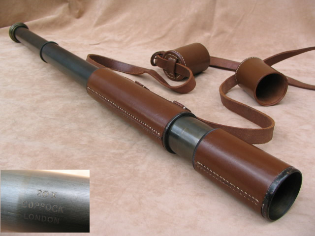 Vintage 2 draw field telescope by Coppock London 20x magnification