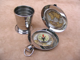 Dalvey of Scotland Expedition cup & compass in hunter case