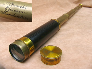 Large 4 draw telescope by Franks Manchester, circa 1880