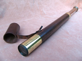 Officer of the Watch telescope with leather end cap
