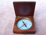 Victorian mahogany cased pocket compass by T B Winter Newcastle
