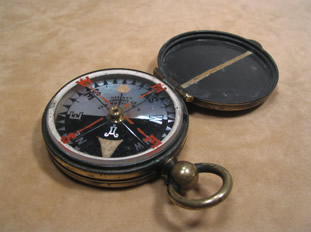 S W Silver & Co pocket compass circa 1880