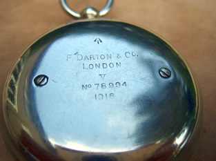 WW1 officers pocket compass with double albert chain