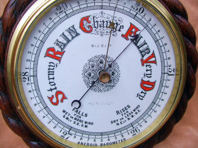 Aneroid barometer by G R Eve & Co