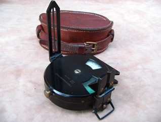 F Barker Angle of Sight instrument with case