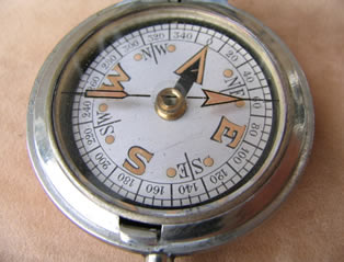 Close up view of jewelled bearing dial