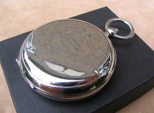 View of compass case with lid closed