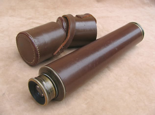 Parker Heston 2 draw spotting telescope with leather end caps
