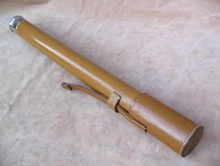 Single draw Naval telescope with protective leather end cap