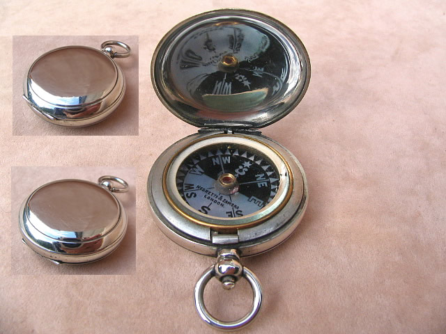 Scientific Collectables for Antique Negretti & Zambra compasses with Mother  of pearl Singers patent dial
