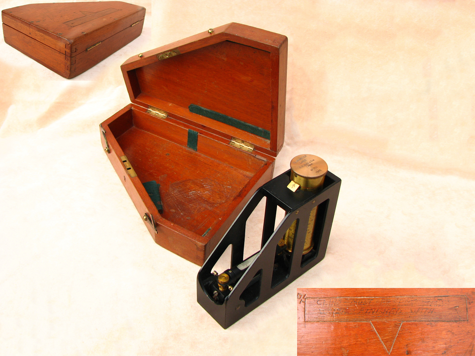 Ww2 Inclinometer Scientific Collectables for Large WW2 E R Watts & Son Military clinometers