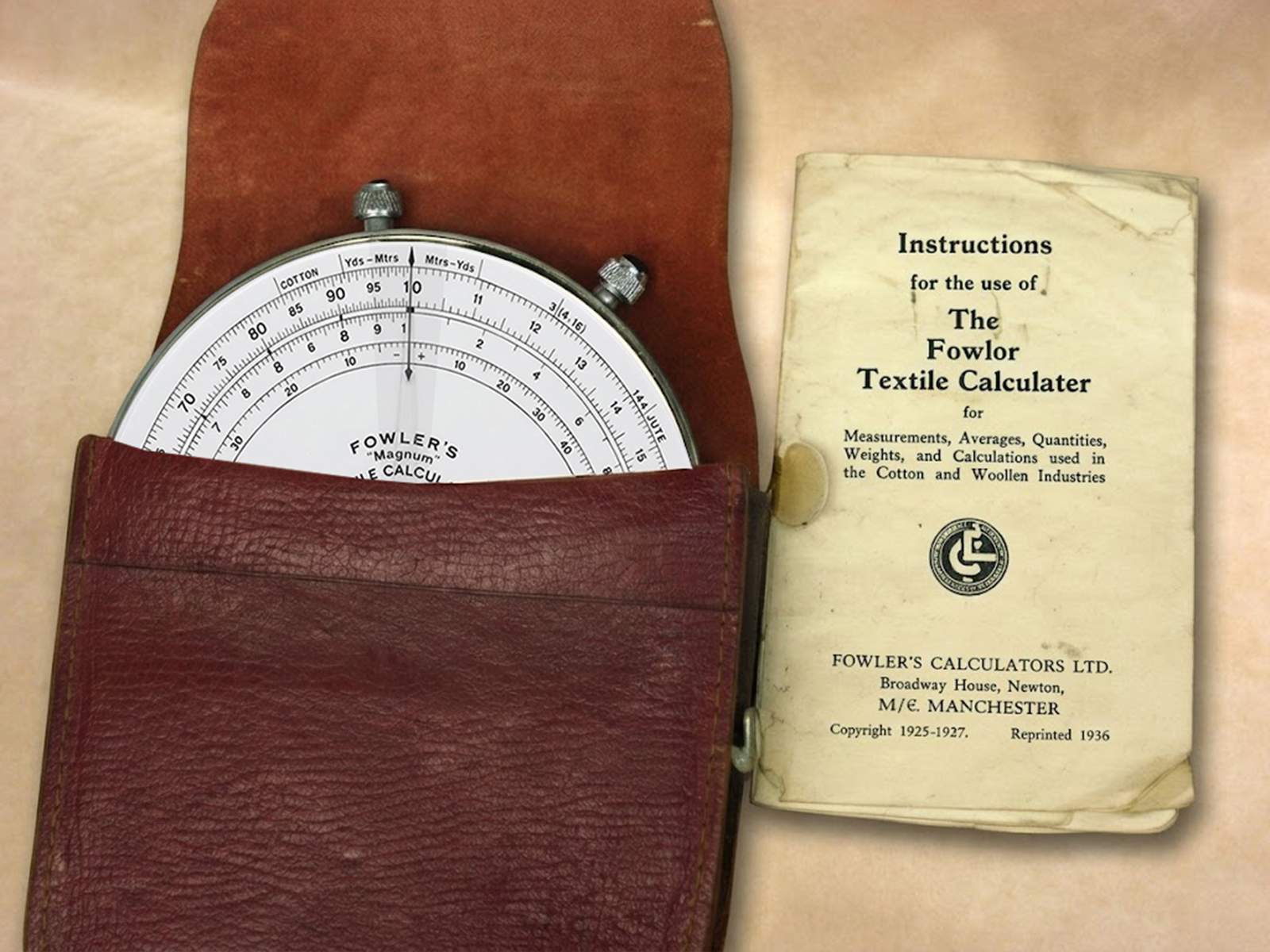 Fowlers Magnum Textile calculator