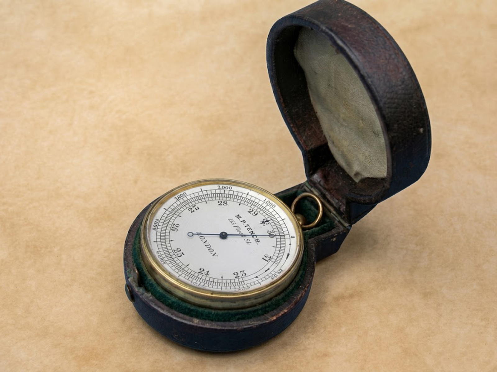 Antique pocket barometer/altimeter by MP Tench London
