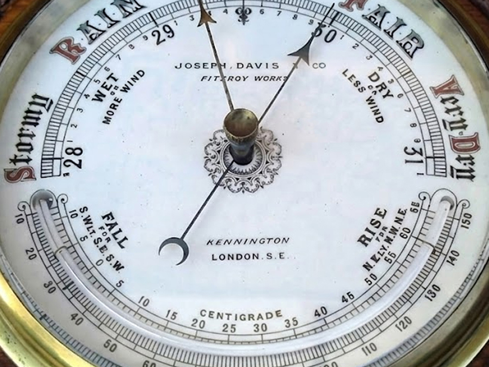 Victorian aneroid barometer