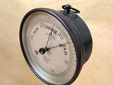 WW1  brass cased naval barometer T Wheeler