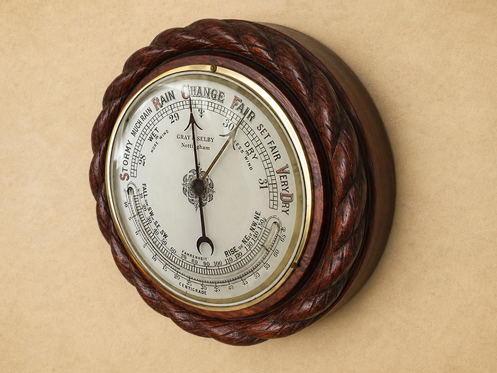 Antique barometer by Gray & Selby Nottingham